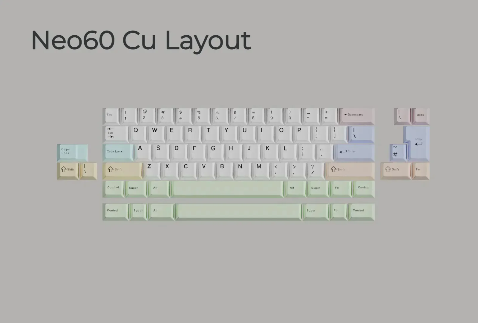 Neo60 CU - 60% ISO+ANSI Mechanical Custom Keyboard Kit - Image 7